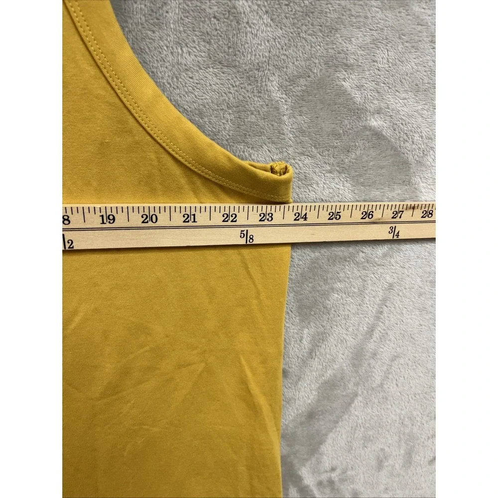 Calvin Klein Dress Women's 1X Midi Tank Sleeveless Beachy Mustard Yellow Coastal - Picture 4 of 6